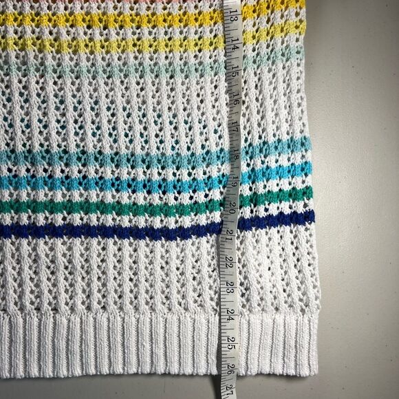 Talbots Crew Neck Long Sleeve Multi Color Stripe Sweater NWOT size 2x - Picture 3 of 6